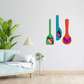 Butterfly Art Wooden Wall Hanger Spoons for Home|Office|Living Room|Gift Wall Decoration - Harshita Craft