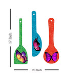Butterfly Art Wooden Wall Hanger Spoons for Home|Office|Living Room|Gift Wall Decoration - Harshita Craft