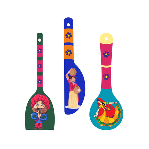 Beautiful Art Wooden Wall Hanger Spoons for Home|Office|Living Room|Gift Wall Decoration