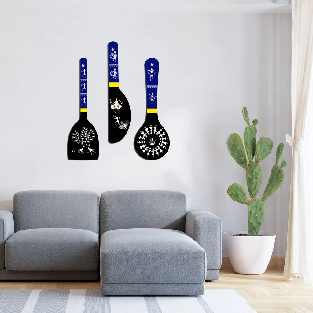 Amazing Art Wooden Wall Hanger Spoons for Home|Office|Living Room|Gift Wall Decoration - Harshita Craft