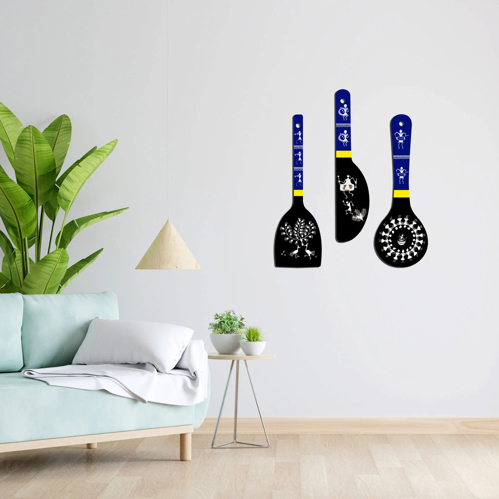 Amazing Art Wooden Wall Hanger Spoons for Home|Office|Living Room|Gift Wall Decoration - Harshita Craft