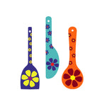 Flower Art Wooden Wall Hanger Spoons for Home|Office|Living Room|Gift Wall Decoration - Harshita Craft