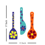 Flower Art Wooden Wall Hanger Spoons for Home|Office|Living Room|Gift Wall Decoration - Harshita Craft