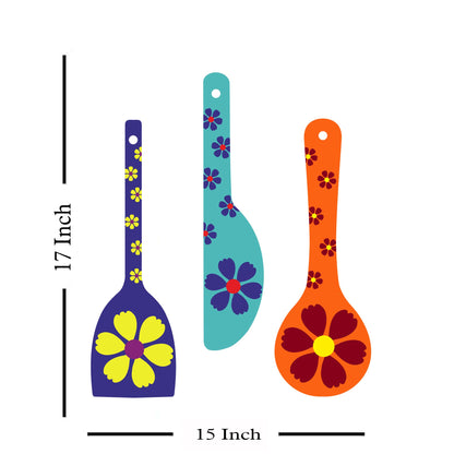 Flower Art Wooden Wall Hanger Spoons for Home|Office|Living Room|Gift Wall Decoration
