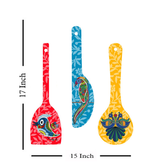 Birds Wooden Wall Hanger For Home | Office | Living Room | Gift | Modern Decoration Items | Kitchen Wall Decor | Home Decor Hanging Items