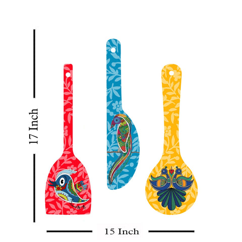 Birds Wooden Wall Hanger For Home | Office | Living Room | Gift | Modern Decoration Items | Kitchen Wall Decor | Home Decor Hanging Items