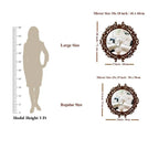 Motif Designer Art Modern Round Shape Mirror with Wooden Frame - Decor Mantra 