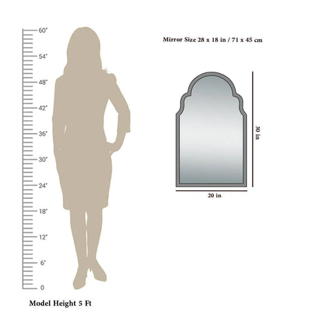 Premium Window European Unique Design Wooden Decorative Wall Mirror ( White/Brown Finish ) - Decor Mantra 