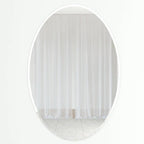 Scandinavian Frame less Beveled Oval Shaped Wall Mirror - Decor Mantra 