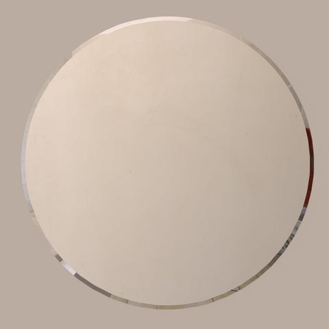 Beautiful Scandinavian Frameless Beveled Rounded Wall Mirror - Decor Mantra 