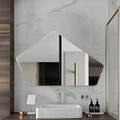 Scandinavian Frameless Beveled Geometrical Shaped Wall Mirror - Decor Mantra 