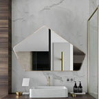 Scandinavian Frameless Beveled Geometrical Shaped Wall Mirror - Decor Mantra 