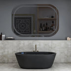 Modern Design LED Curved Rectangle Shaped Bathroom Mirror - Decor Mantra 