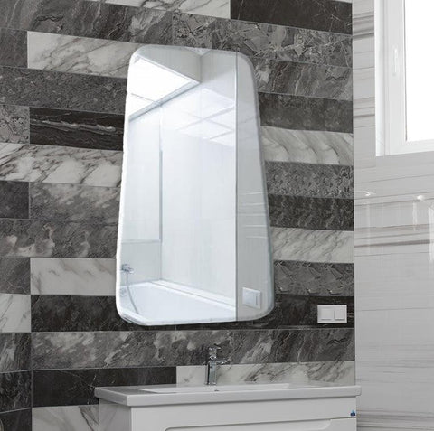 Scandinavian Frameless Beveled Tapered Shape Wall Mirror - Decor Mantra 