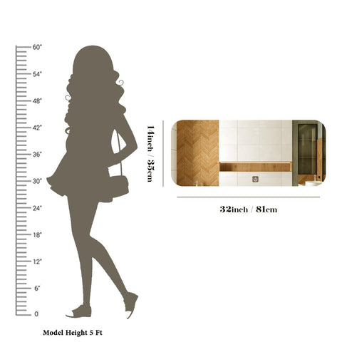 Beautiful Modern Designer LED Rectangular Bathroom Wall Mirror - Decor Mantra 