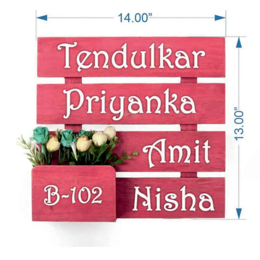 Wooden Name Plate - Decor Mantra 