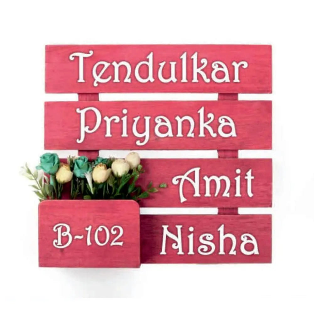 Wooden Name Plate - Decor Mantra 