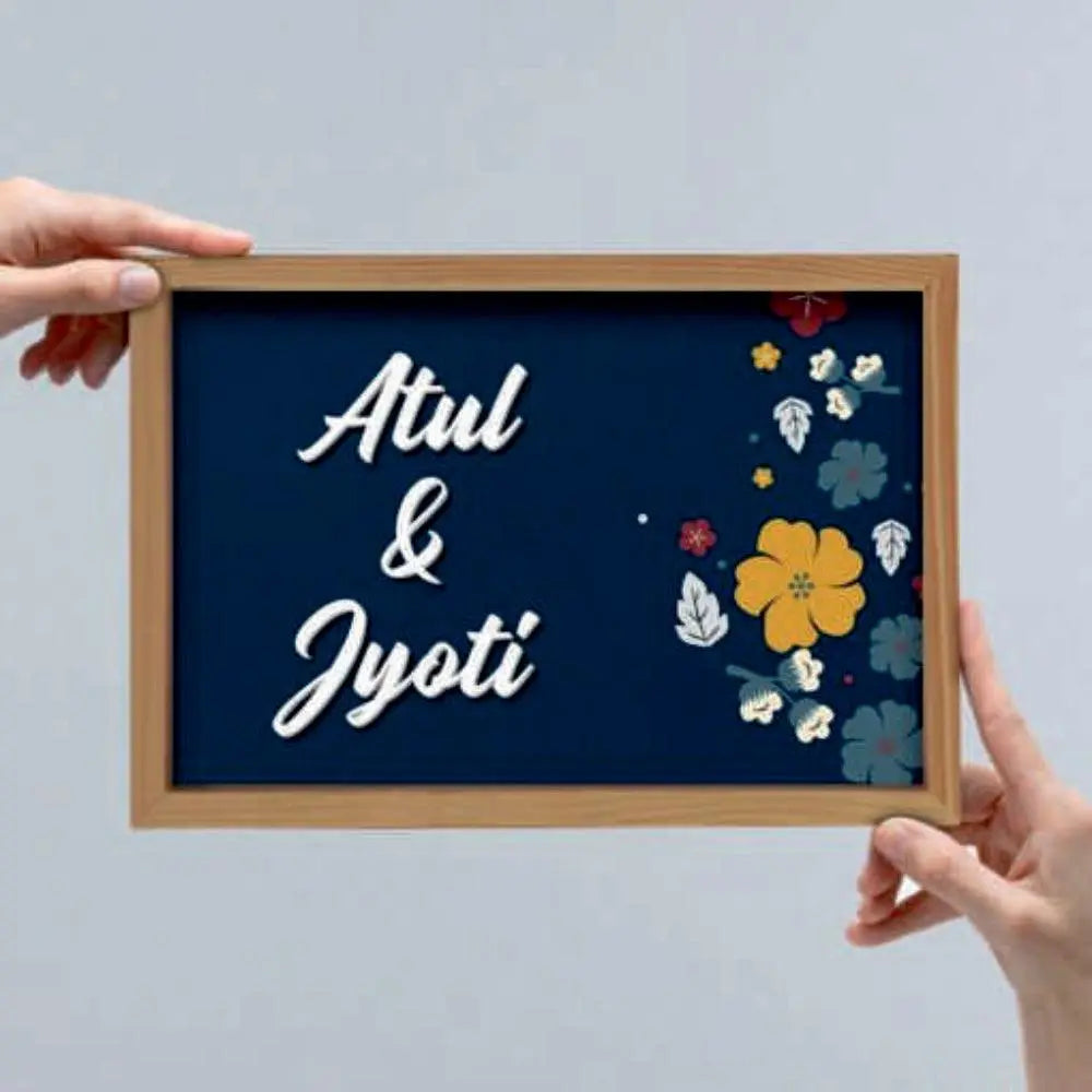 Wooden Name Plate - Decor Mantra 
