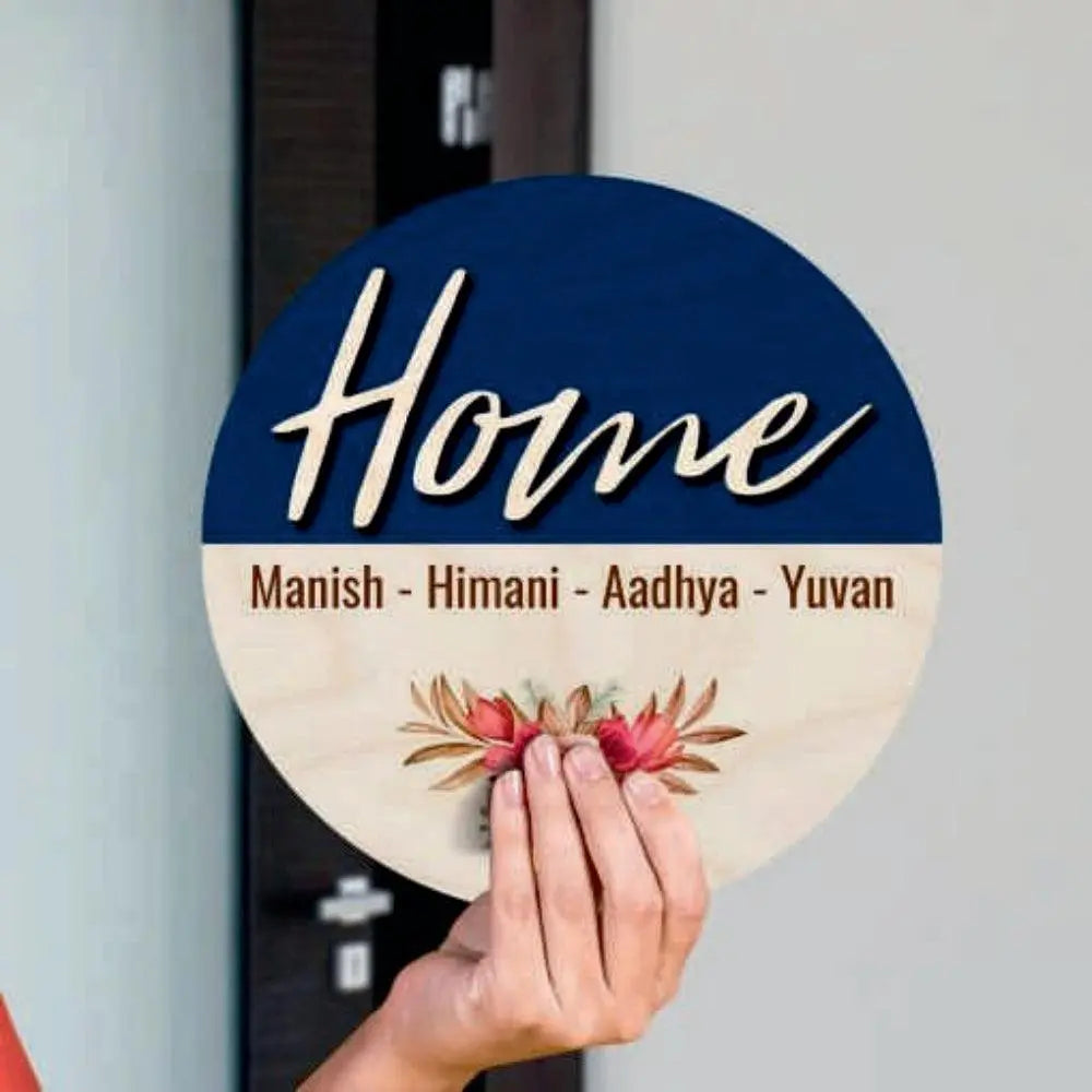 Wooden Name Plate - Decor Mantra 