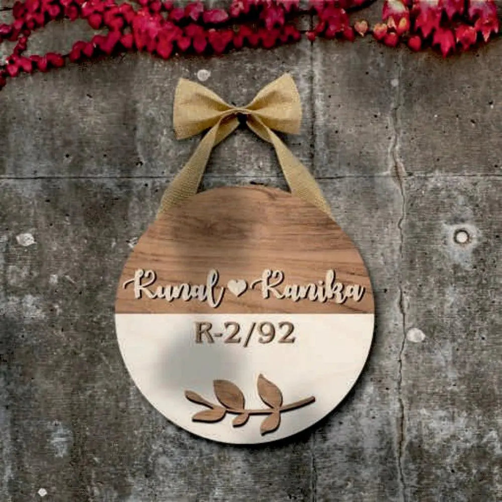 Wooden Name Plate - Decor Mantra 