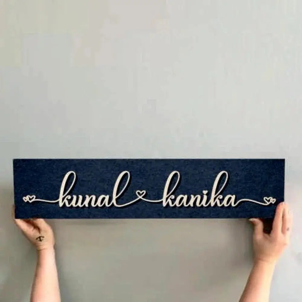 Wooden Name Plate - Decor Mantra 