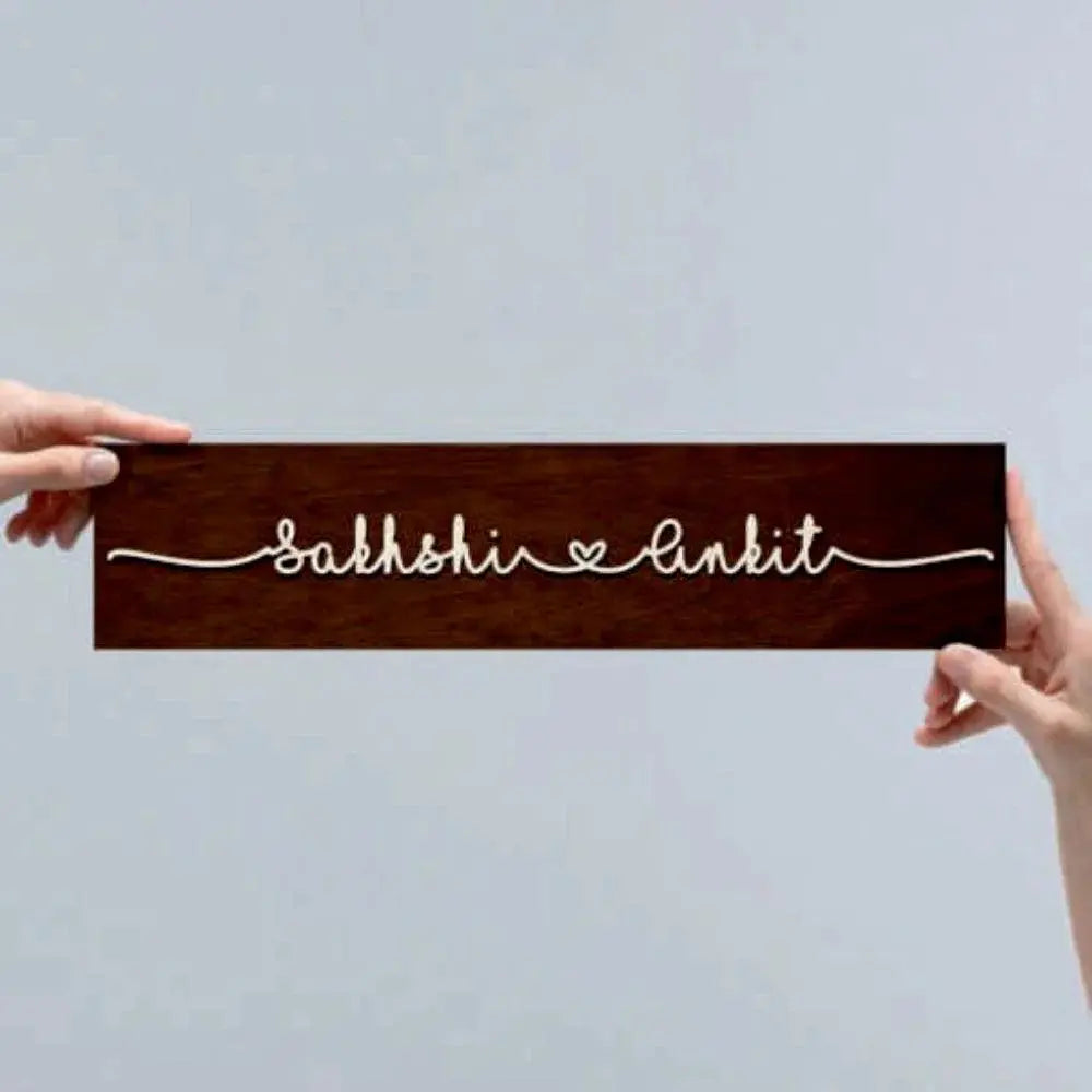 Wooden Name Plate - Decor Mantra 
