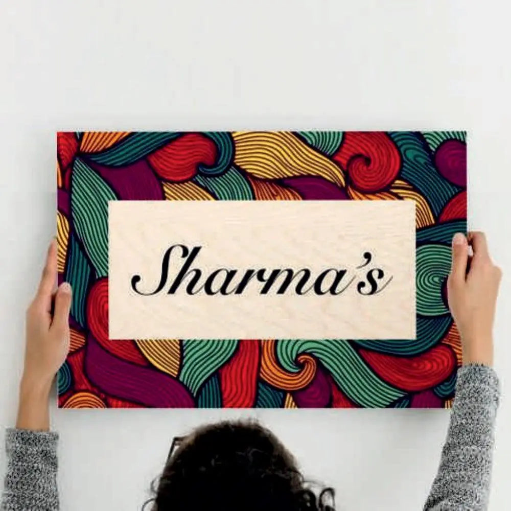 Wooden Name Plate - Decor Mantra 