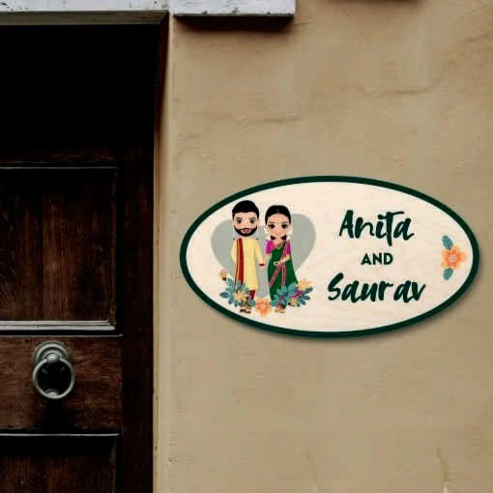 Wooden Name Plate - Decor Mantra 
