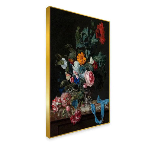 A Stunning Still Life Canvas Painting of Flowers and Fruits - Decor Mantra 