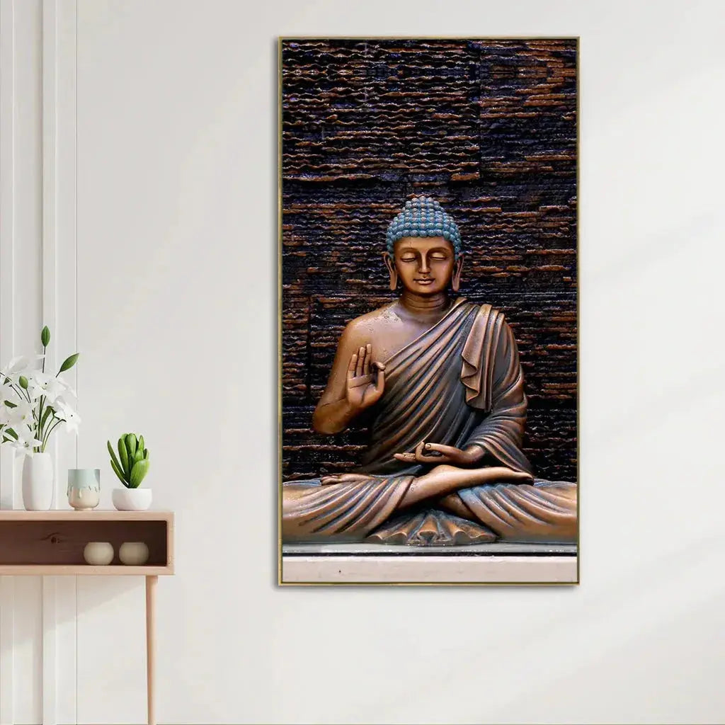 Buddha in Meditation Canvas Wall Painting AdPrints