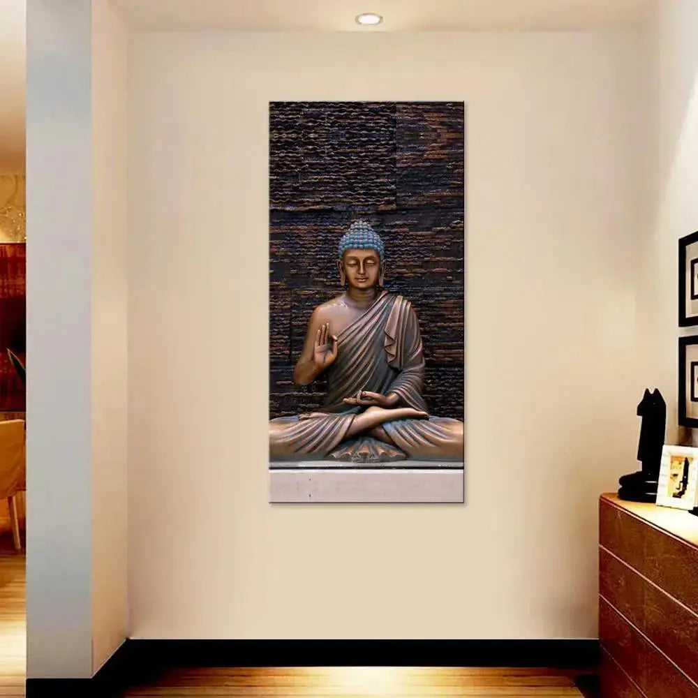 Buddha in Meditation Canvas Wall Painting AdPrints