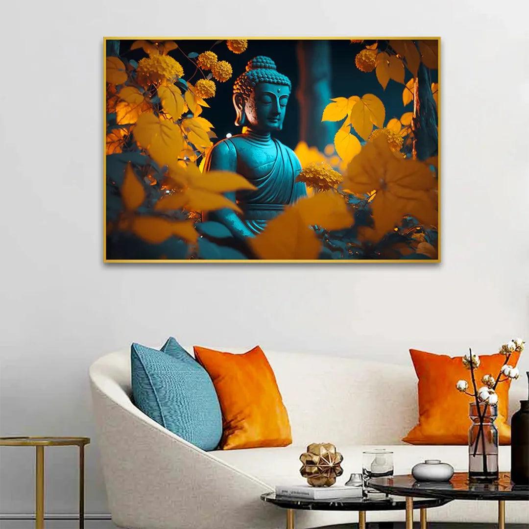 Canvas Painting of Buddha in Autumn - Decor Mantra 