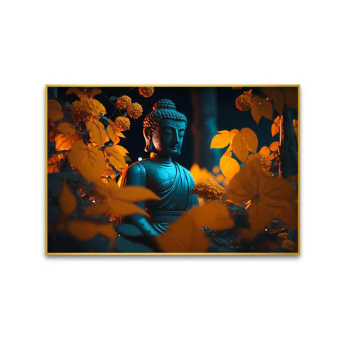 Canvas Painting of Buddha in Autumn - Decor Mantra 