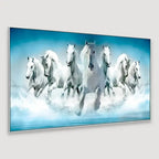 Seven Dynamic Horses Canvas Wall Painting AdPrints