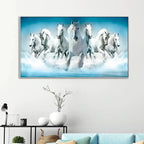 Seven Dynamic Horses Canvas Wall Painting AdPrints