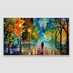 Panoramic Canvas Painting of Forest Landscape AdPrints