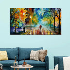 Panoramic Canvas Painting of Forest Landscape AdPrints