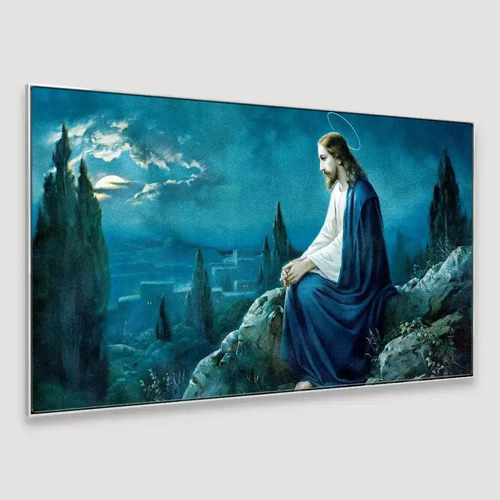Beautiful Scenery Canvas Painting with Jesus AdPrints