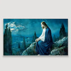 Beautiful Scenery Canvas Painting with Jesus AdPrints