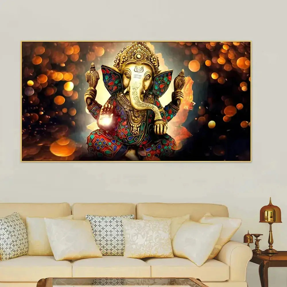 Shri Ganesh Divine Canvas Painting AdPrints