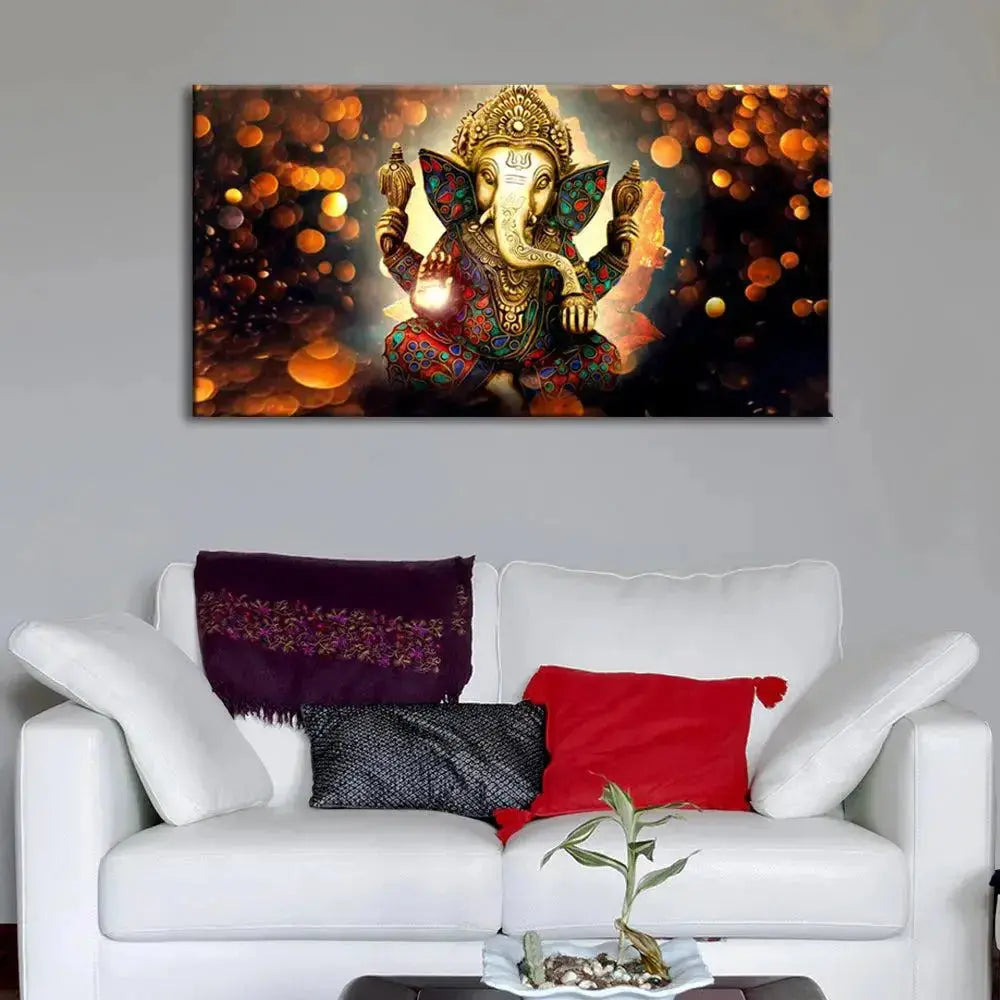 Shri Ganesh Divine Canvas Painting AdPrints