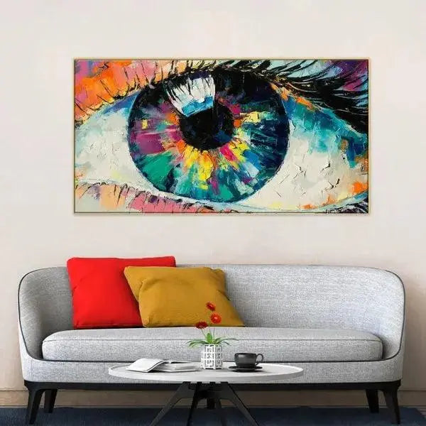 Contemporary Design Canvas Painting of Beautiful Eyes - Decor Mantra 