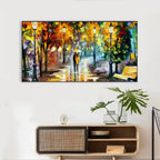 Romantic Love Couple Canvas Painting in a Forest AdPrints