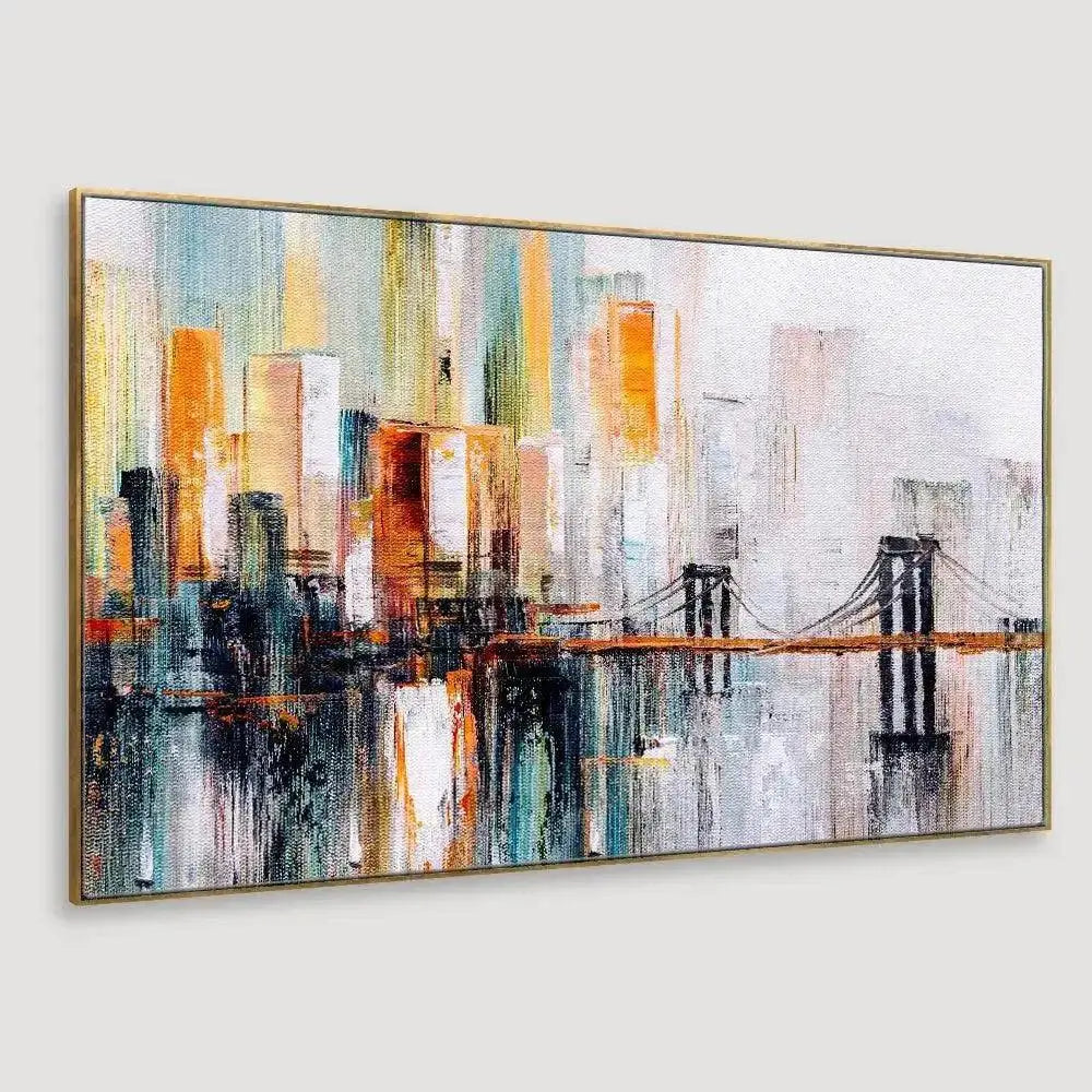 Abstract Canvas Artwork of the Golden Gate Bridge - Decor Mantra 