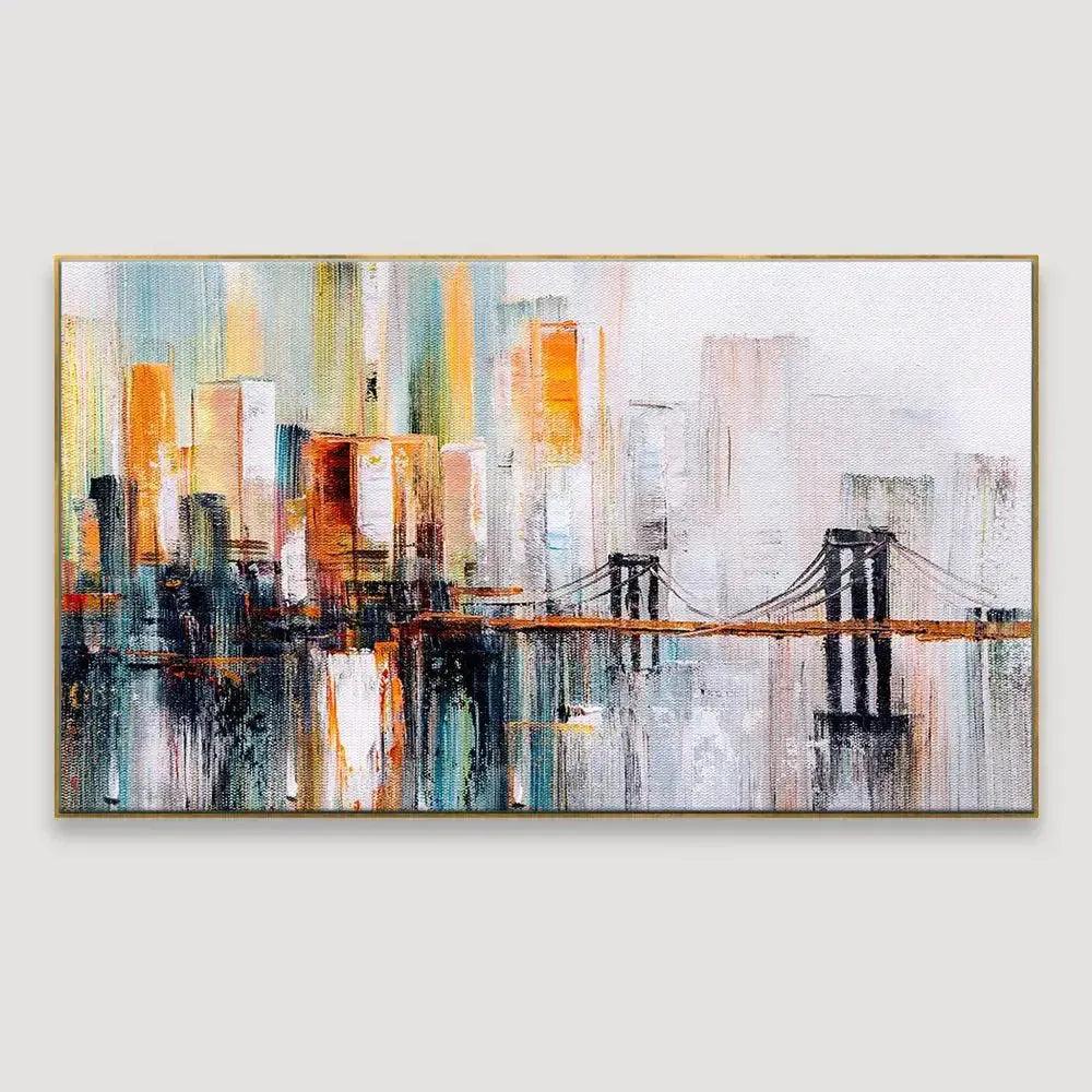 Abstract Canvas Artwork of the Golden Gate Bridge - Decor Mantra 