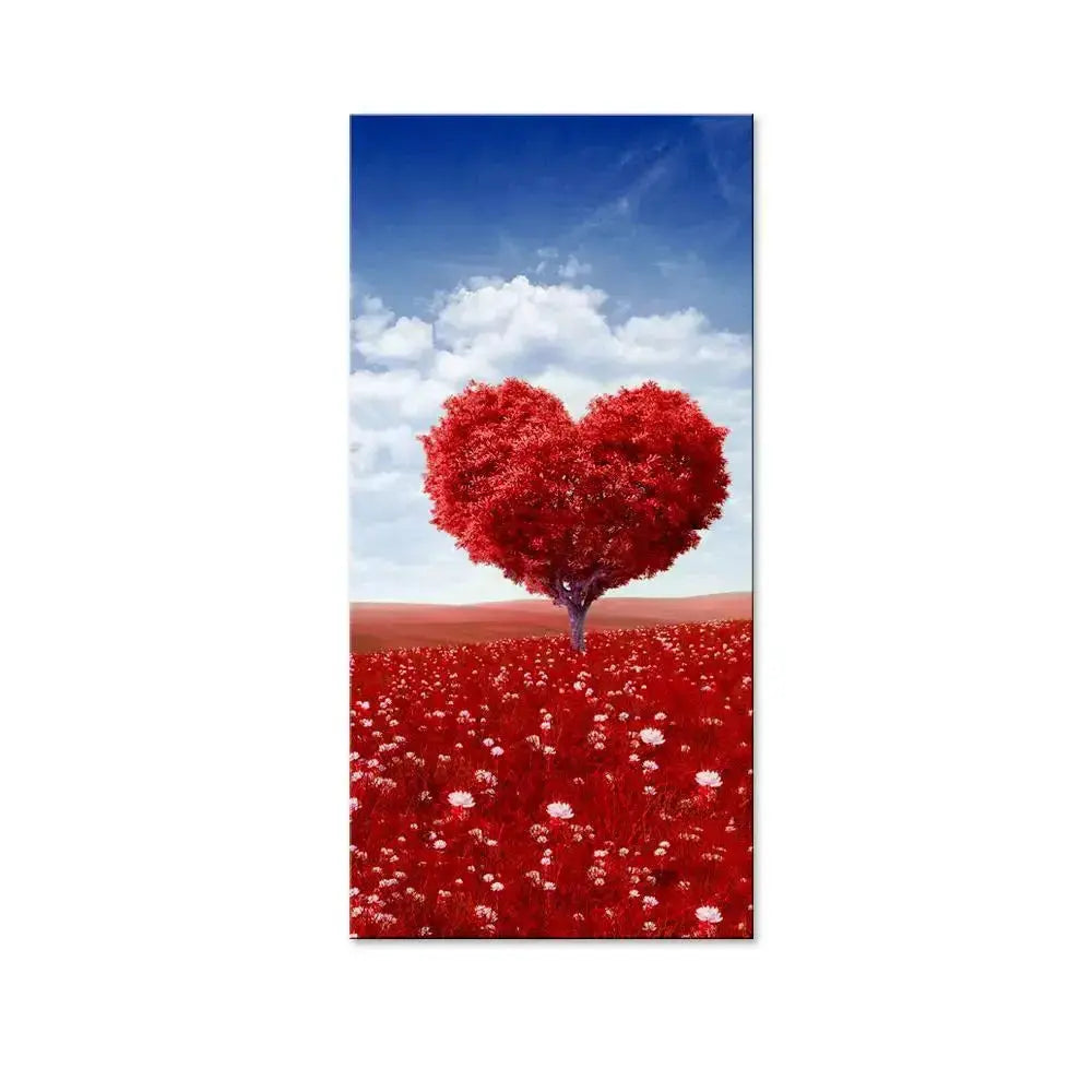 Heart-Shaped Tree Canvas Wall Painting AdPrints