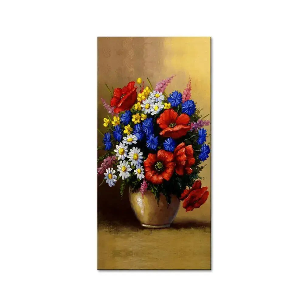 Canvas Wall Painting of a Beautiful Floral Vase DECORMANTRA