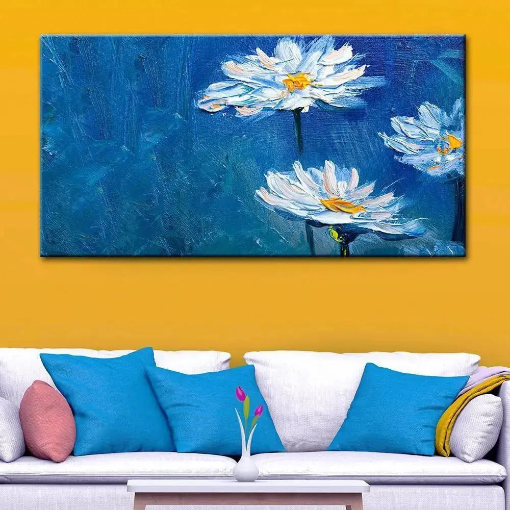 Modern Design Canvas Painting of Beautiful Flowers AdPrints