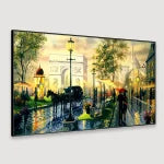 Canvas Painting of Parisian Scenery
