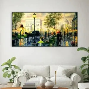 Canvas Painting of Parisian Scenery DECORMANTRA